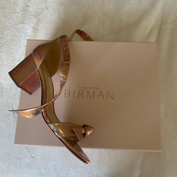 Alexandre Birman Metallic Clarita Block 60 Heels - Picture 7 of 7